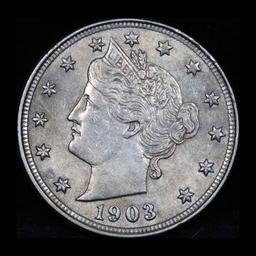 1903 Liberty Nickel 5c Grades Choice Unc (fc)