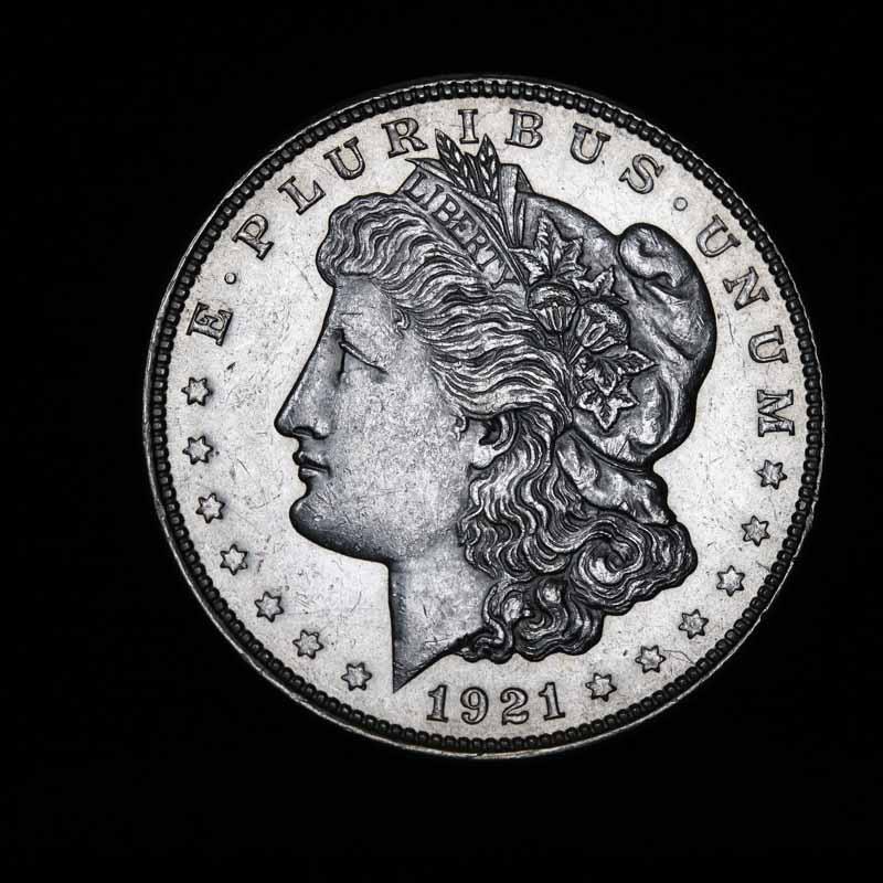 ***Auction Highlight*** 1921-d Rare in PL Morgan Dollar $1 Graded Choice Unc PL by USCG (fc)
