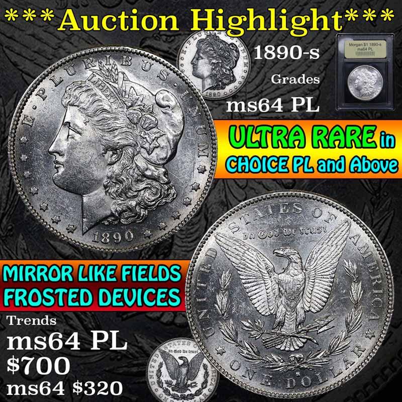 ***Auction Highlight*** 1890-s Morgan Dollar $1 Graded Choice Unc PL by USCG (fc)