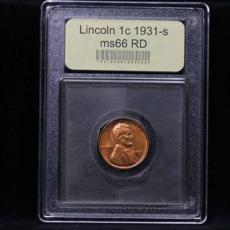 ***Auction Highlight*** 1931-s Lincoln Cent 1c Graded GEM+ Unc RD by USCG (fc)