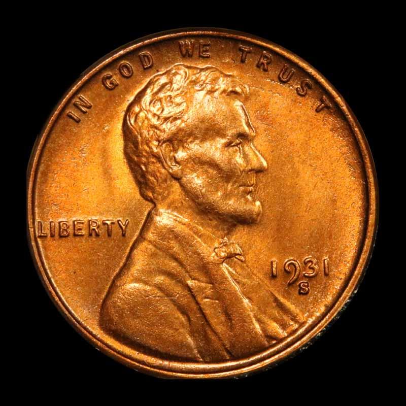 ***Auction Highlight*** 1931-s Lincoln Cent 1c Graded GEM+ Unc RD by USCG (fc)