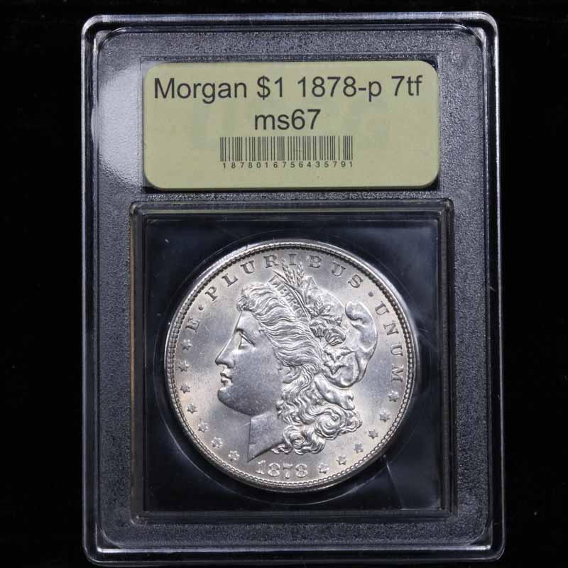 ***Auction Highlight*** 1878-p 7tf TOP POP Morgan Dollar $1 Graded GEM++ Unc by USCG (fc)