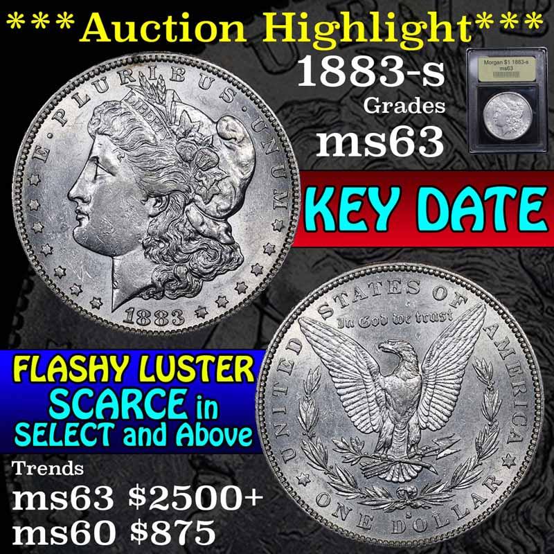 ***Auction Highlight*** 1883-s Morgan Dollar $1 Graded Select Unc by USCG (fc)