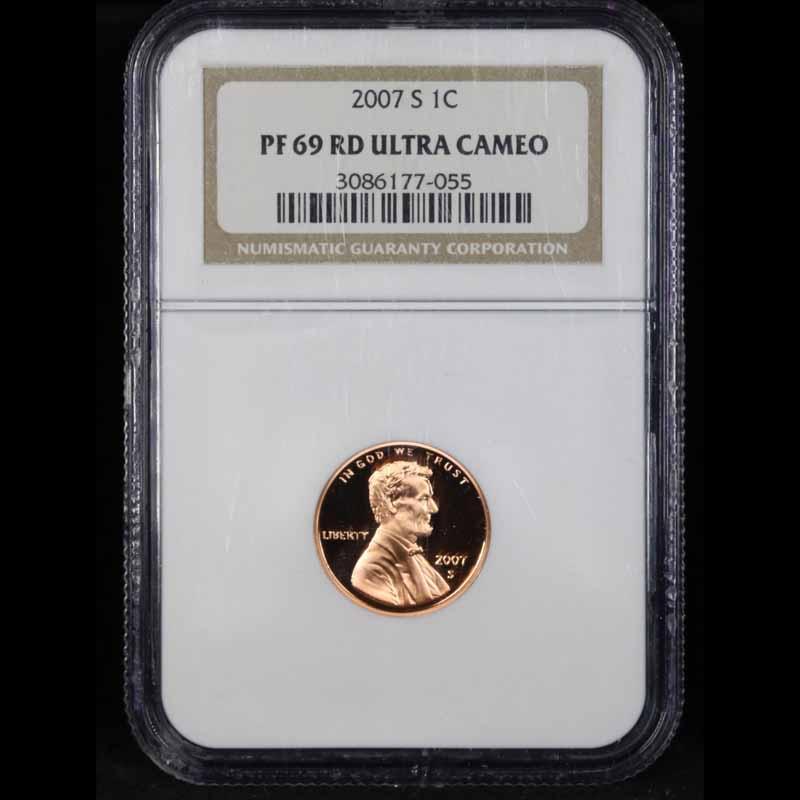 NGC 2007-s Lincoln Cent 1c Graded pr69RD DCAM by NGC