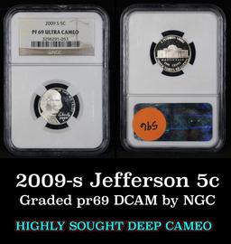 NGC 2009-s Jefferson Nickel 5c Graded pr69 DCAM by NGC