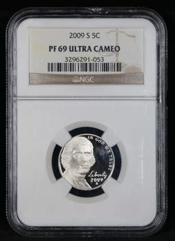 NGC 2009-s Jefferson Nickel 5c Graded pr69 DCAM by NGC