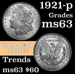 1921-p Morgan Dollar $1 Grades Select Unc