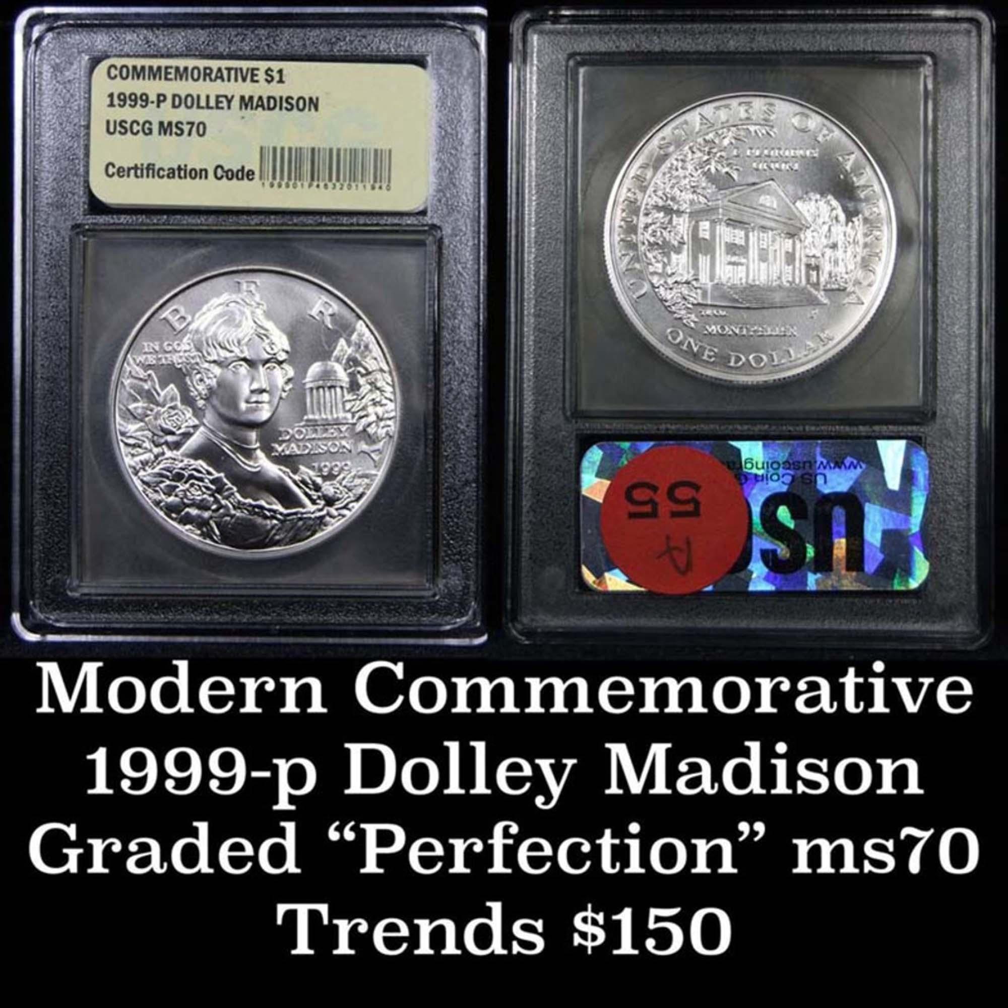 1999-p Dolley Madison Modern Commem Dollar 1 Graded ms70, Perfection by USCG
