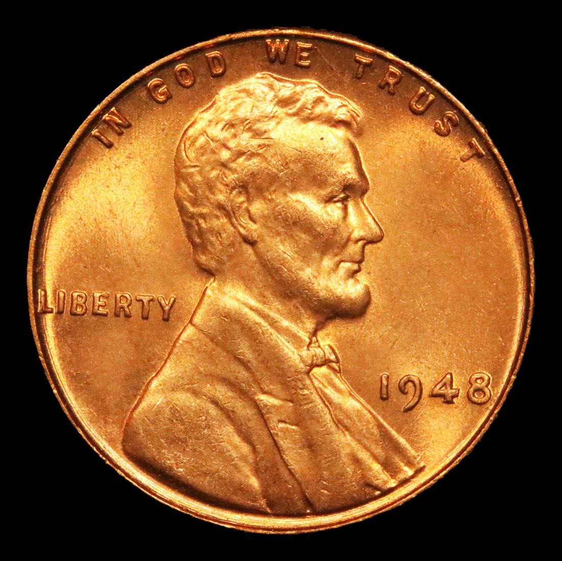 ***Auction Highlight*** 1948-p Lincoln Cent 1c Graded GEM++ RD By USCG (fc)