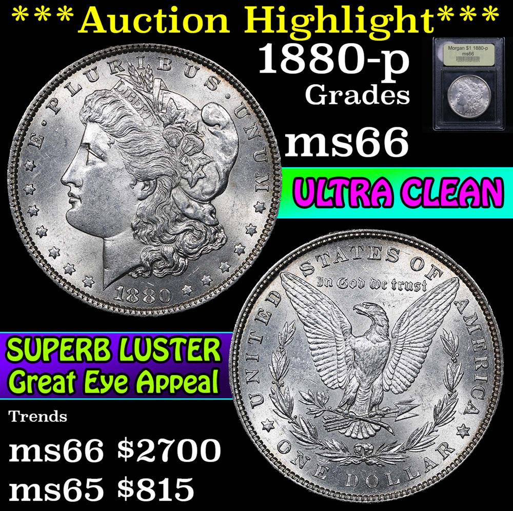 ***Auction Highlight*** 1880-p Morgan Dollar $1 Graded GEM+ Unc By USCG (fc)