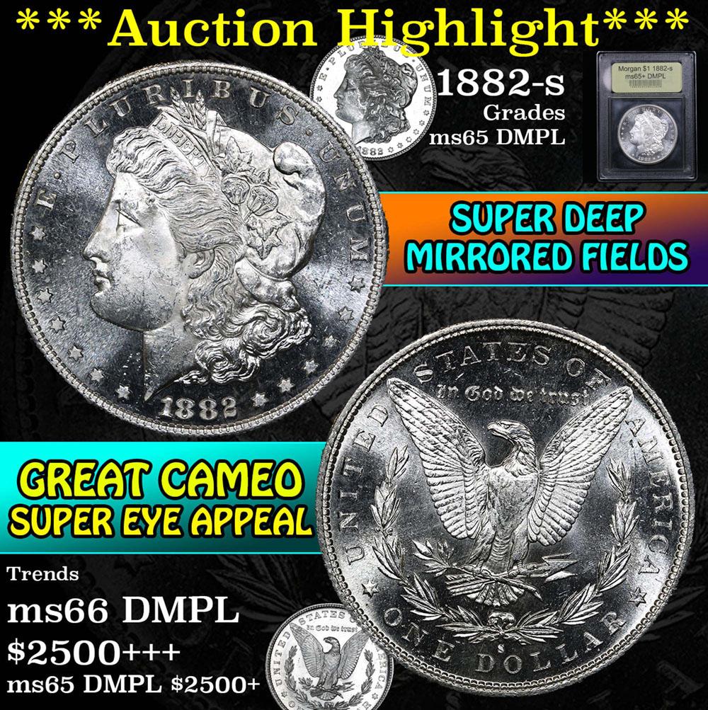 ***Auction Highlight*** 1882-s Morgan Dollar $1 Graded GEM+ DMPL By USCG (fc)