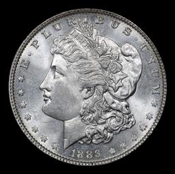 ***Auction Highlight*** 1889-p Morgan Dollar $1 Graded GEM+ UNC PL By USCG (fc)