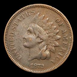 1872 Indian Cent 1c Grades vf details