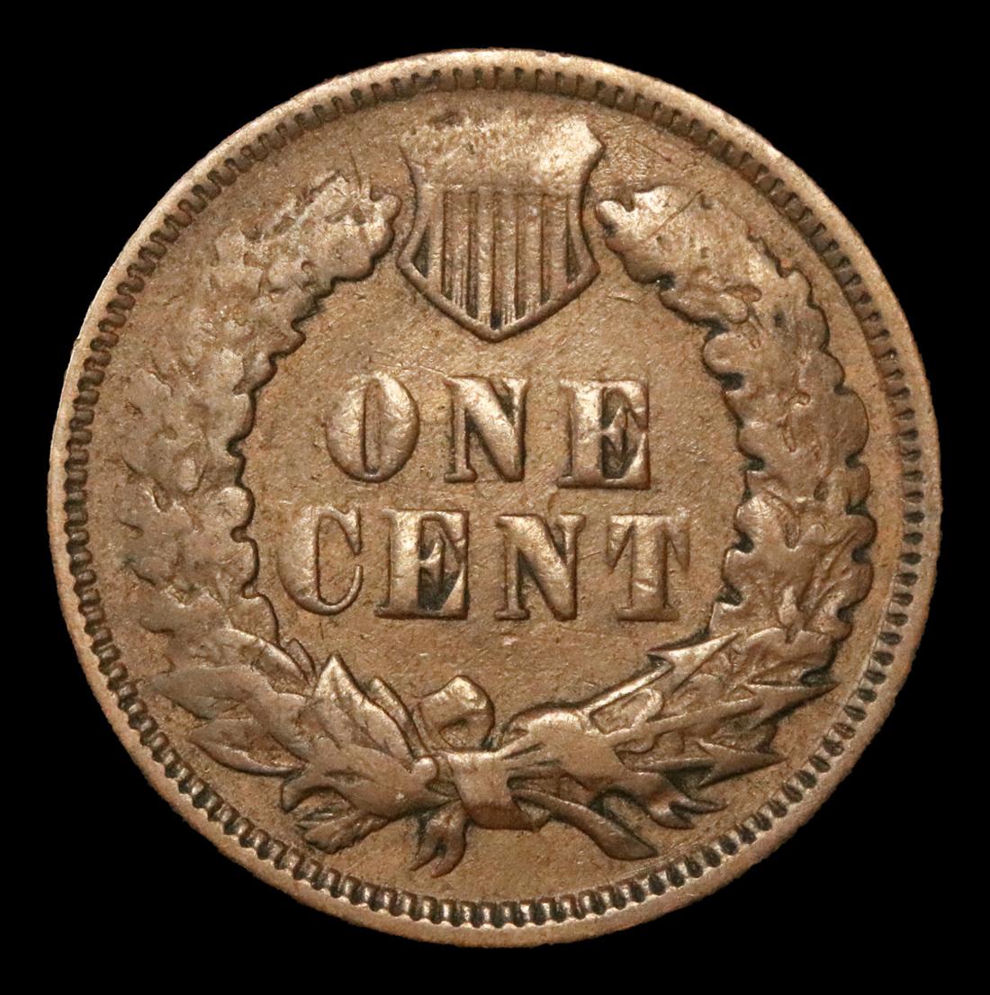 1872 Indian Cent 1c Grades vf details