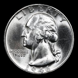 1946-s Washington Quarter 25c Grades GEM Unc