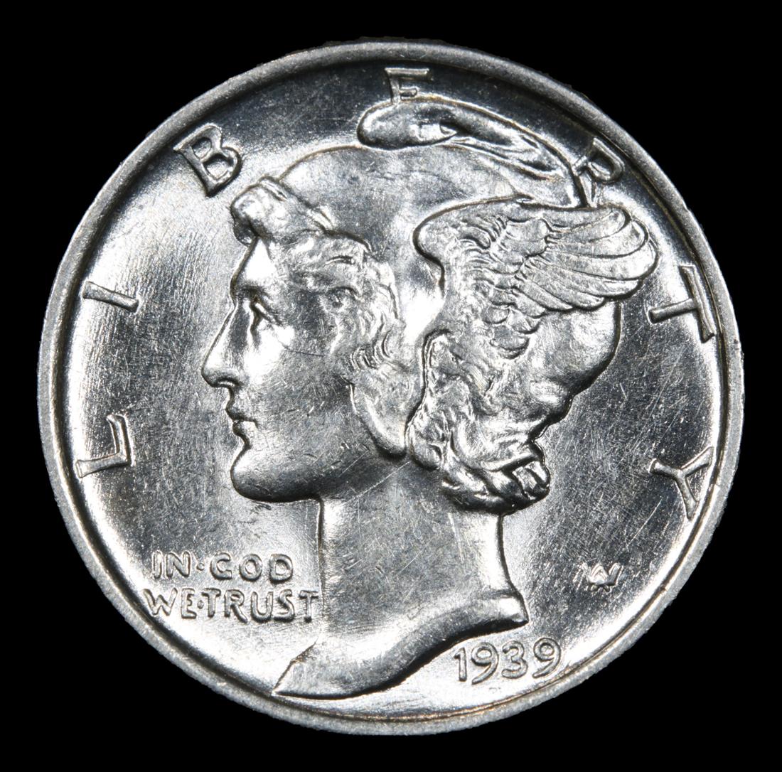 1939-p . . Mercury Dime 10c Grades Choice Unc FSB