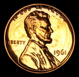 1961 Proof Coin . Lincoln Cent 1c Grades Gem Proof Red