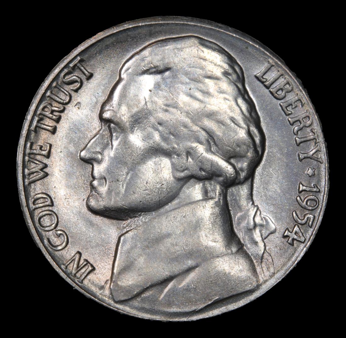 1954-s . . Jefferson Nickel 5c Grades Select Unc