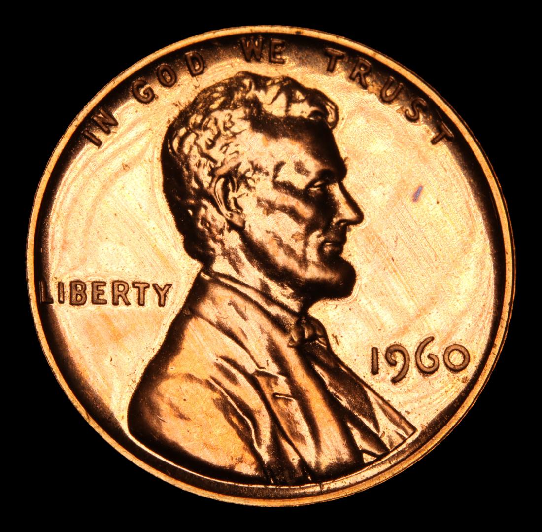 1960 . . Lincoln Cent 1c Grades Gem Proof Red