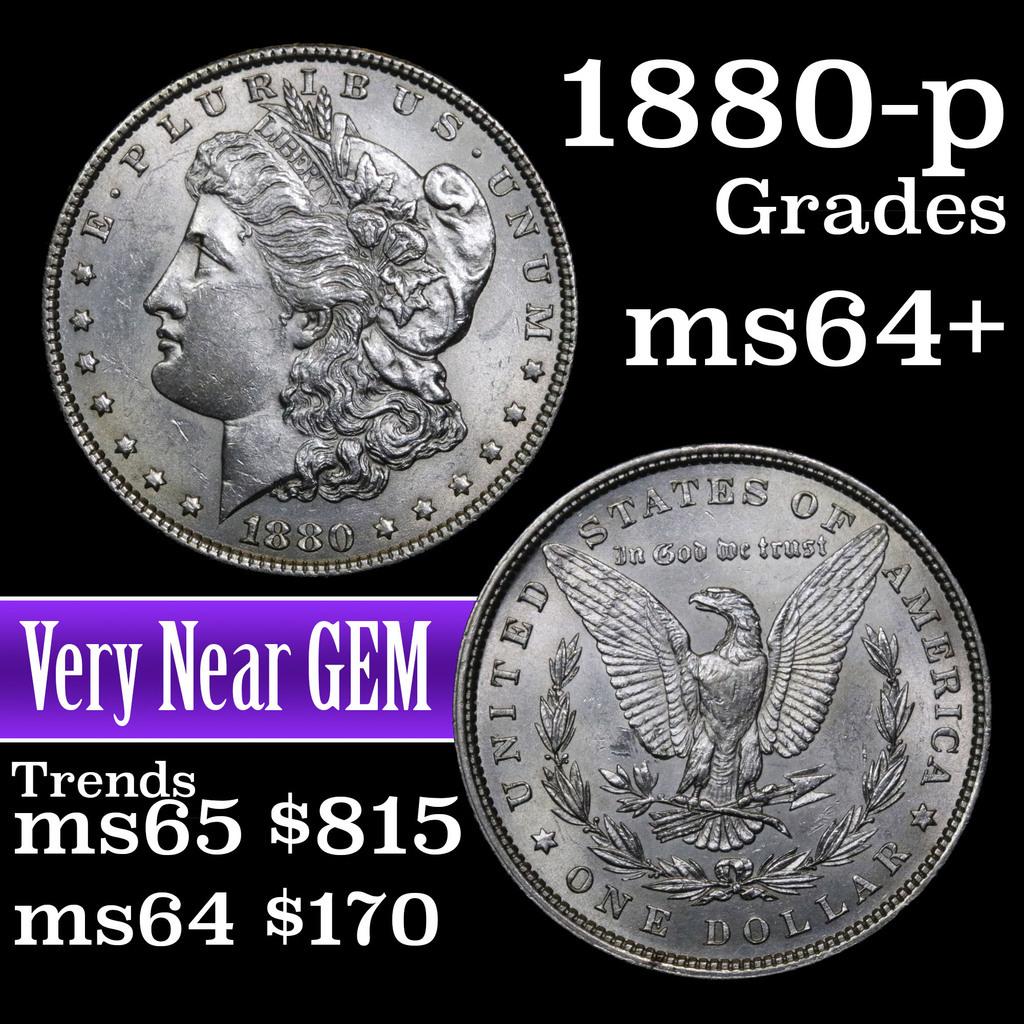 1880-p Morgan Dollar $1 Grades Choice+ Unc (fc)