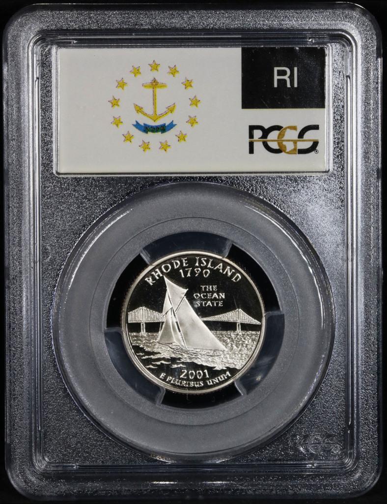 PCGS 2001-s Rhode Island Washington Quarter 25c Graded pr69 DCAM by PCGS