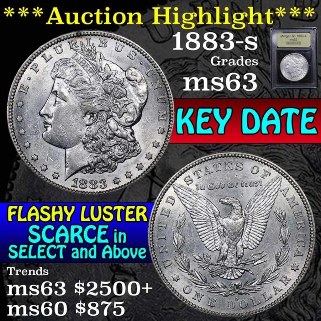 ***Auction Highlight*** 1883-s Morgan Dollar $1 Graded Select Unc by USCG (fc)