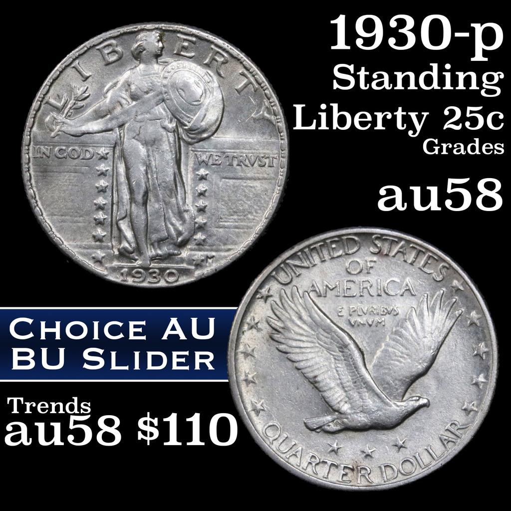 1930-p Standing Liberty Quarter 25c Grades Choice AU/BU Slider
