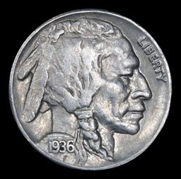 1936-s . . Buffalo Nickel 5c Grades Choice AU
