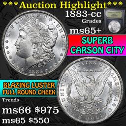 ***Auction Highlight*** 1883-cc Morgan Dollar $1 Graded GEM+ Unc by USCG (fc)