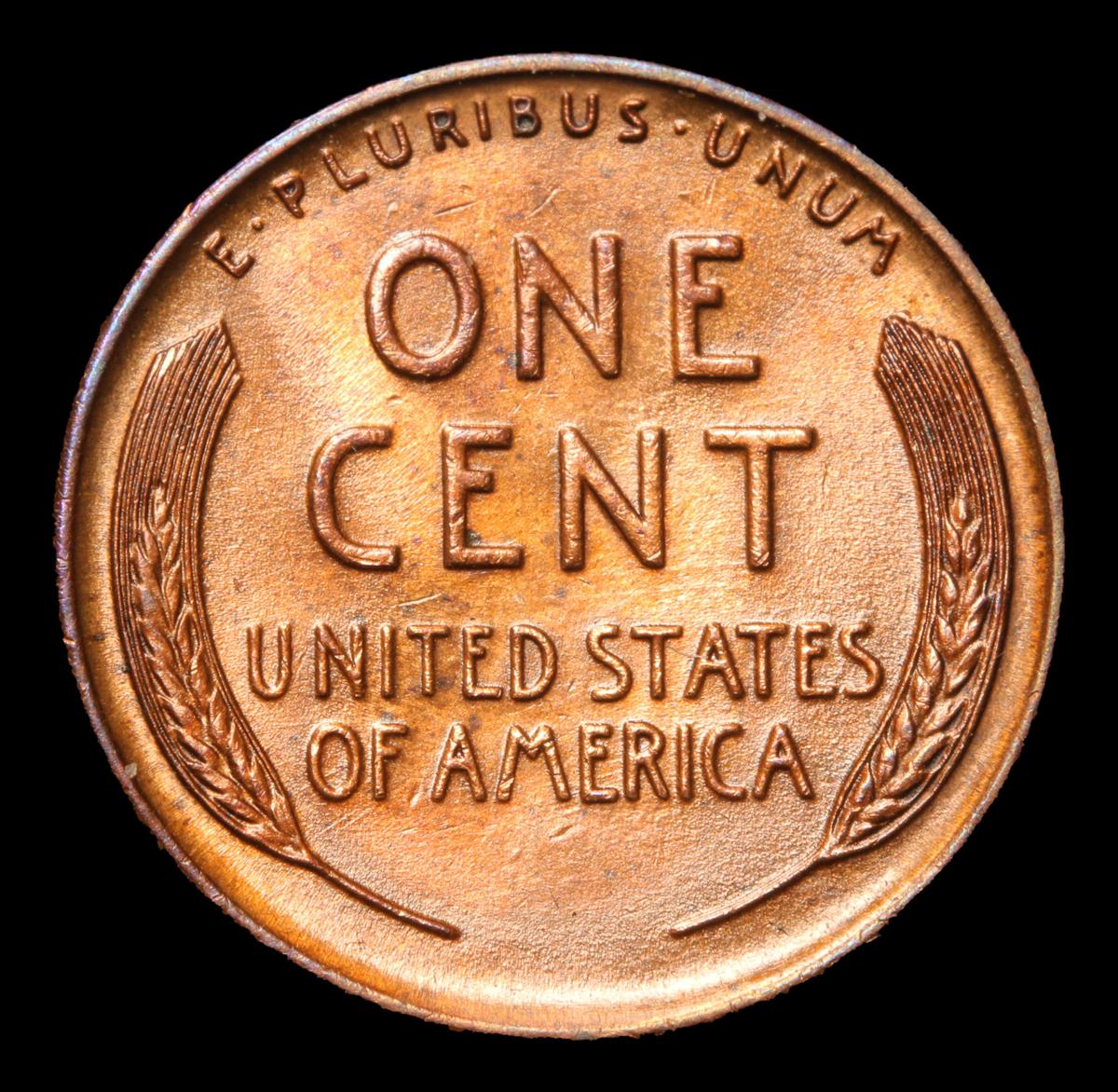 1935-p Superb Patina . Lincoln Cent 1c Grades Choice+ Unc RB