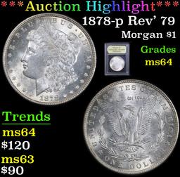 ***Auction Highlight*** 1878-p Rev' 79 Morgan Dollar $1 Graded Choice Unc By USCG (fc)
