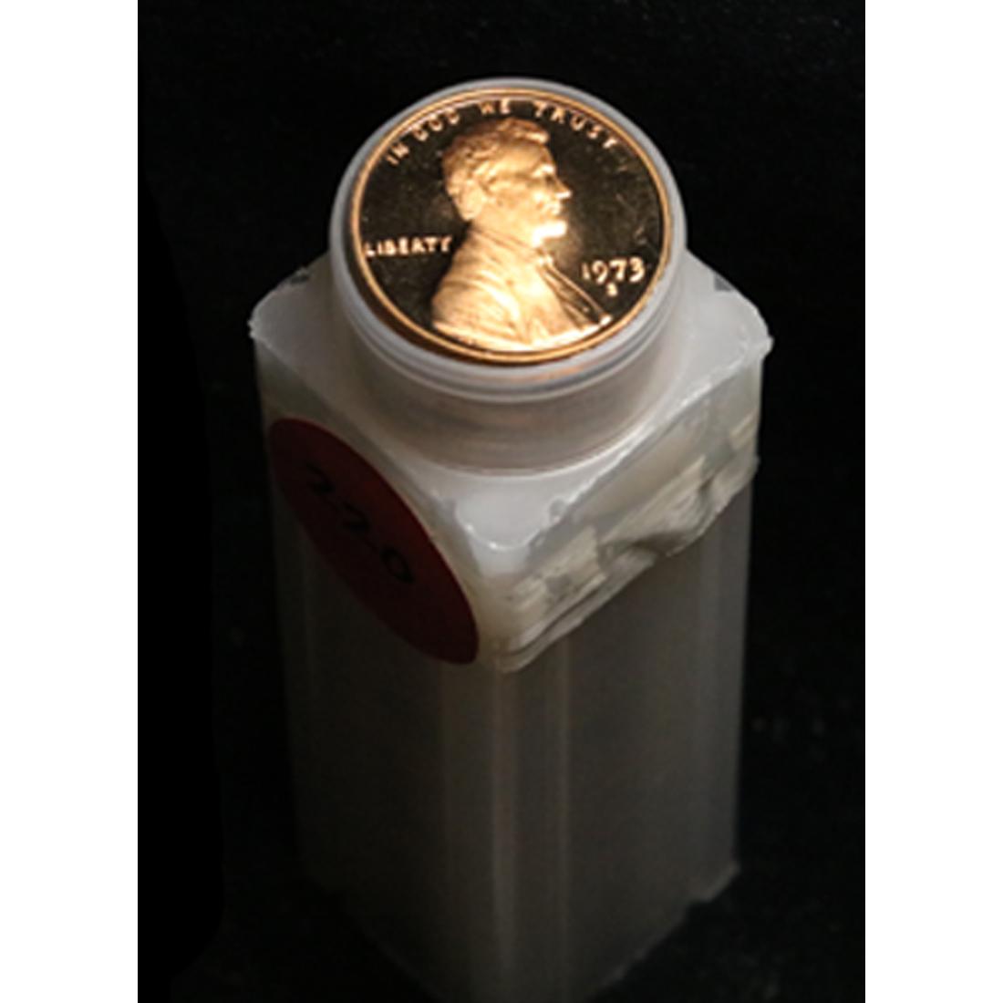 Proof 1973-s Lincoln cent 1c roll, 50 pieces (fc)