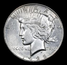 ***Auction Highlight*** 1928-p Peace Dollar $1 Graded Select Unc by USCG (fc)