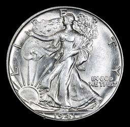 1941-d . . Walking Liberty Half Dollar 50c Grades Select Unc