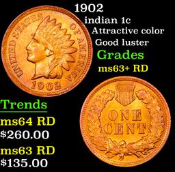 1902 Indian Cent 1c Grades Select+ Unc RD