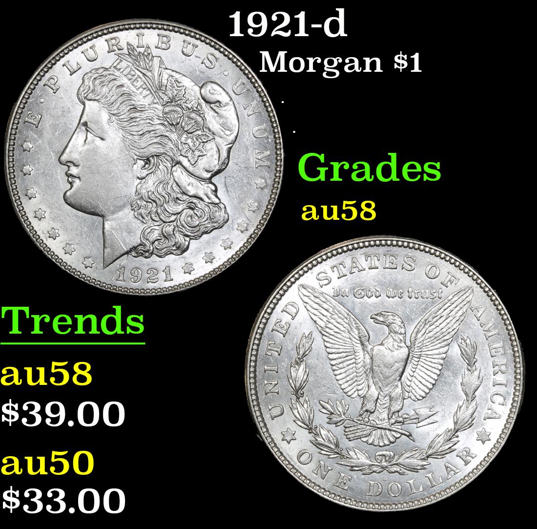 1921-d Morgan Dollar $1 Grades Choice AU/BU Slider