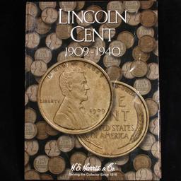 Lincoln cent book 1909-1940 not complete 73 coins . .