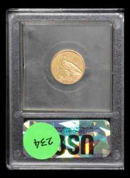 ***Auction Highlight*** 1915-p . . Gold Indian Quarter Eagle $2 1/2 Graded Select+ Unc By USCG (fc)