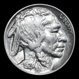 1924-p . . Buffalo Nickel 5c Grades Choice AU/BU Slider