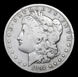 1892-cc Morgan Dollar $1 Grades f+