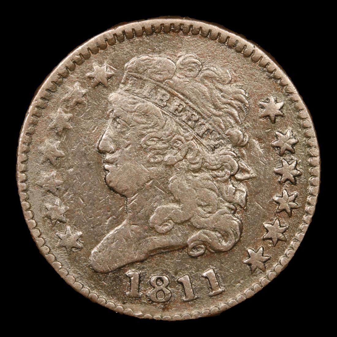 ***Auction Highlight*** 1811 Classic Head half cent 1/2c Graded xf+ By USCG (fc)