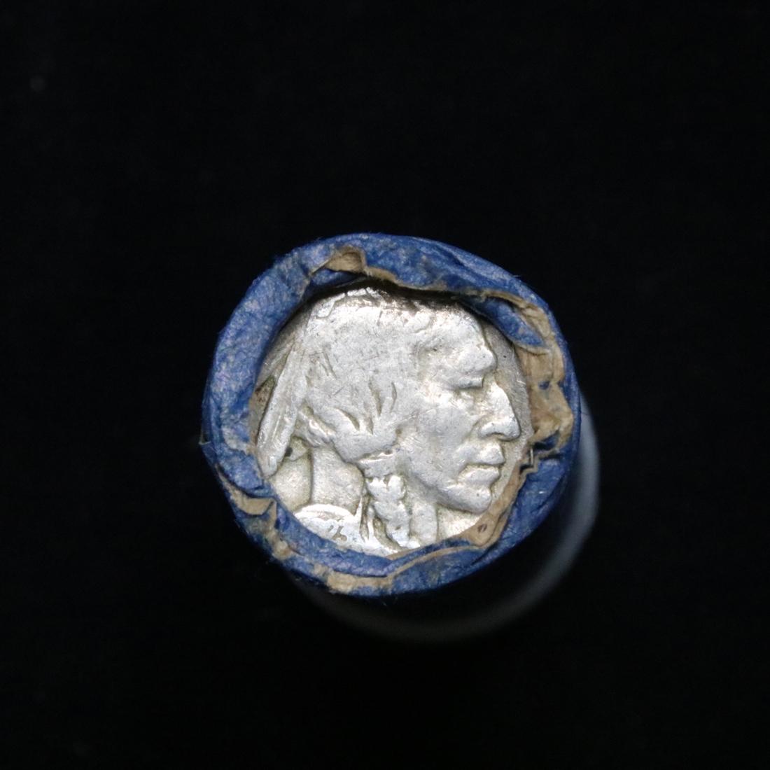 Buffalo Nickel Shotgun Roll in Old Bank Style Wrapper 1923 & d Mint Ends (fc)