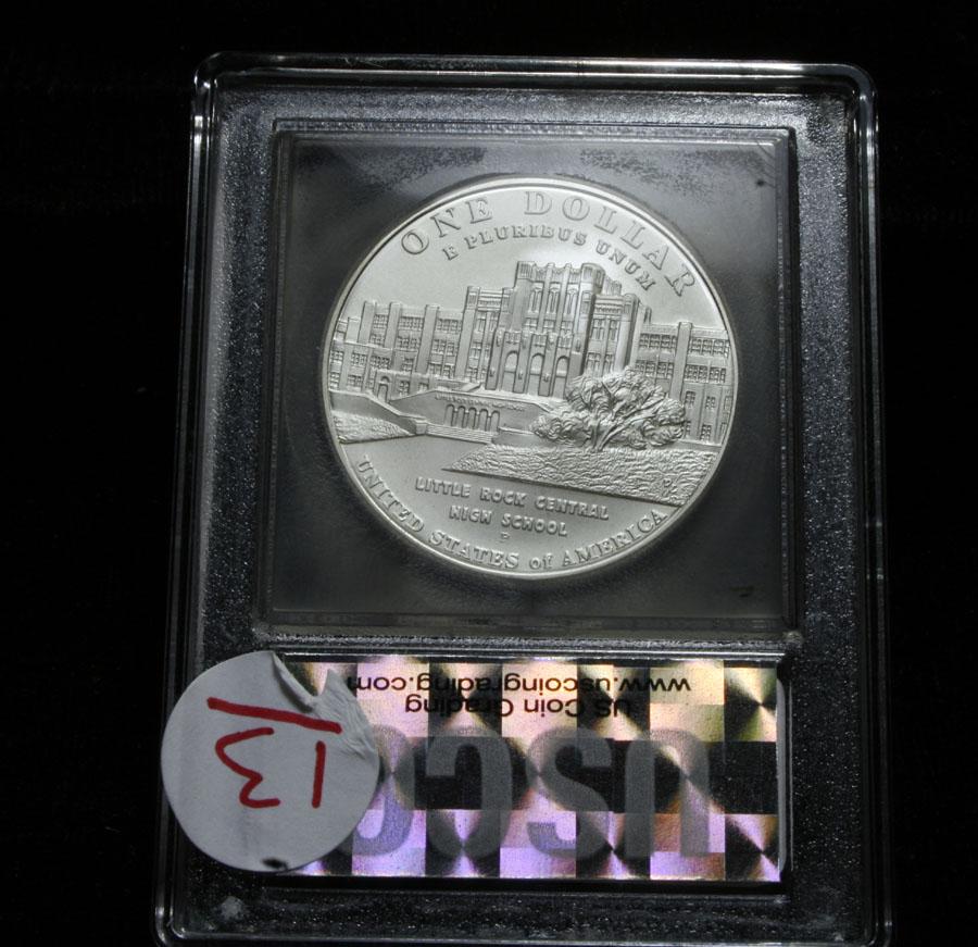 2007-P Little Rock Modern Commem Dollar $1 Graded GEM++ Proof Deep Cameo By USCG