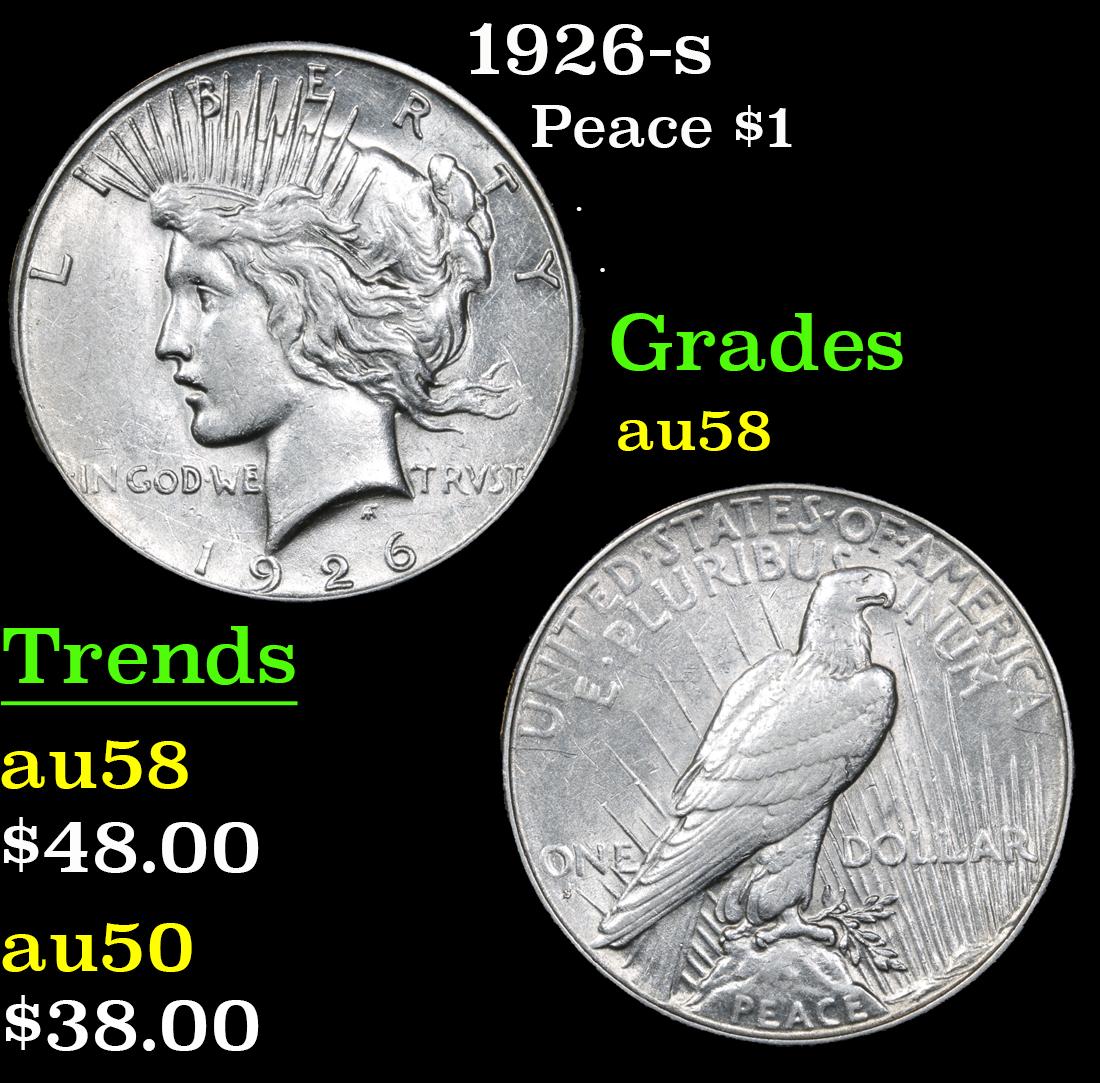 1926-s Peace Dollar $1 Grades Choice AU/BU Slider