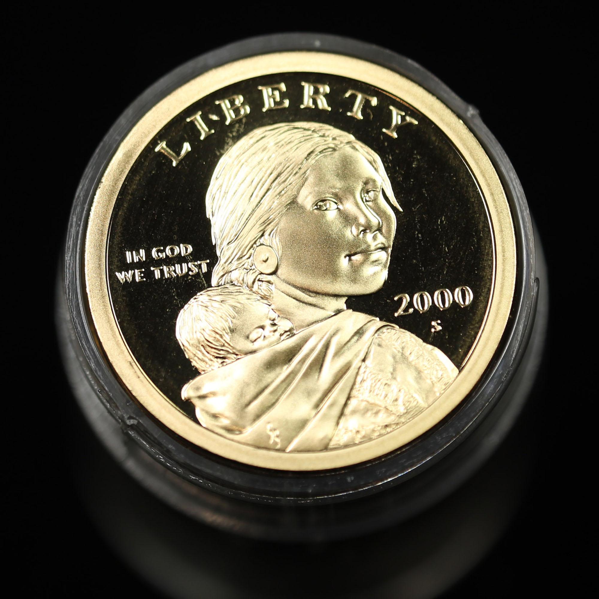 Proof 2000-s Sacagawea dollar roll $1, 20 pieces