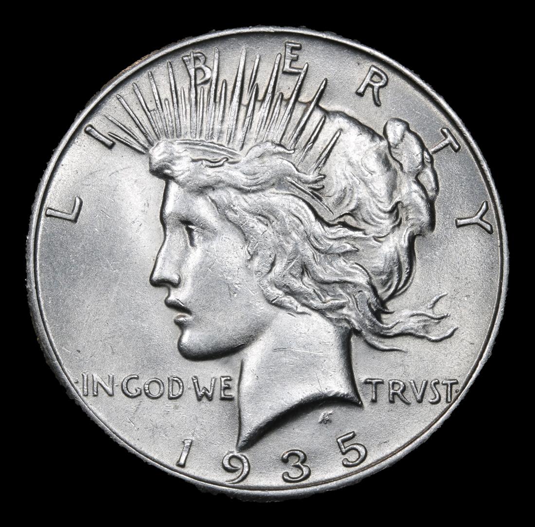 ***Auction Highlight*** 1935-s Peace Dollar $1 Graded Select Unc By USCG (fc)