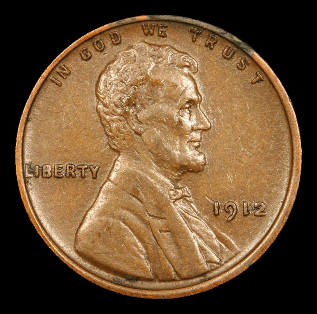 1912-p Lincoln Cent 1c Grades vf++