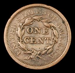 1852 Braided Hair Large Cent 1c Grades vf++