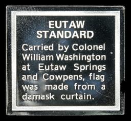 Flags of the American Revolution Eutaw Standard Flag .925 Sterling Silver Bar Grades