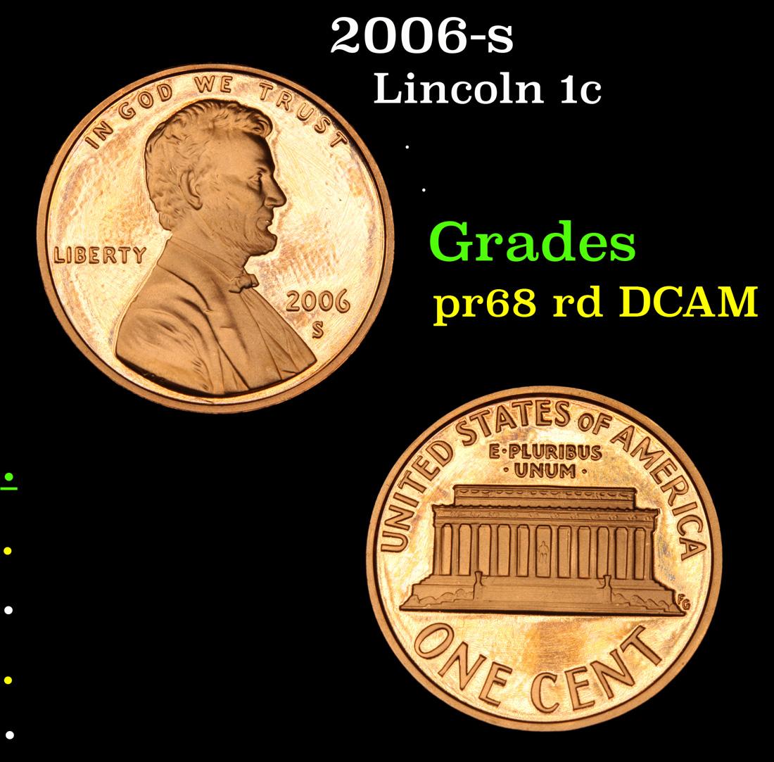 2006-s Lincoln Cent 1c Grades Gem++ Proof Red Deep cameo